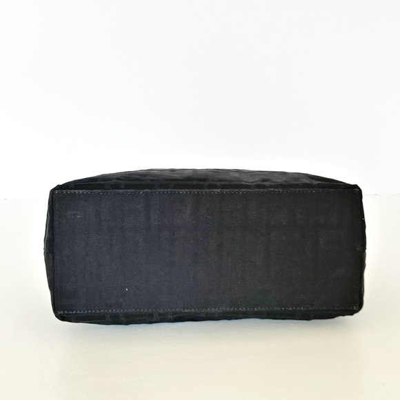 FENDI Mini Tote Bag Black on Black Zucca Canvas - Picture 8 of 16